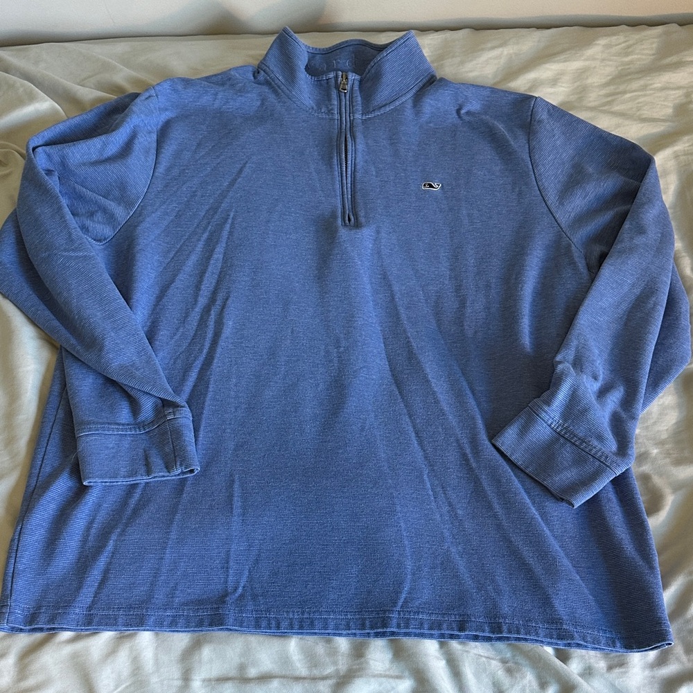 Vineyard Vines Men's Blue Zip-Up Sweater